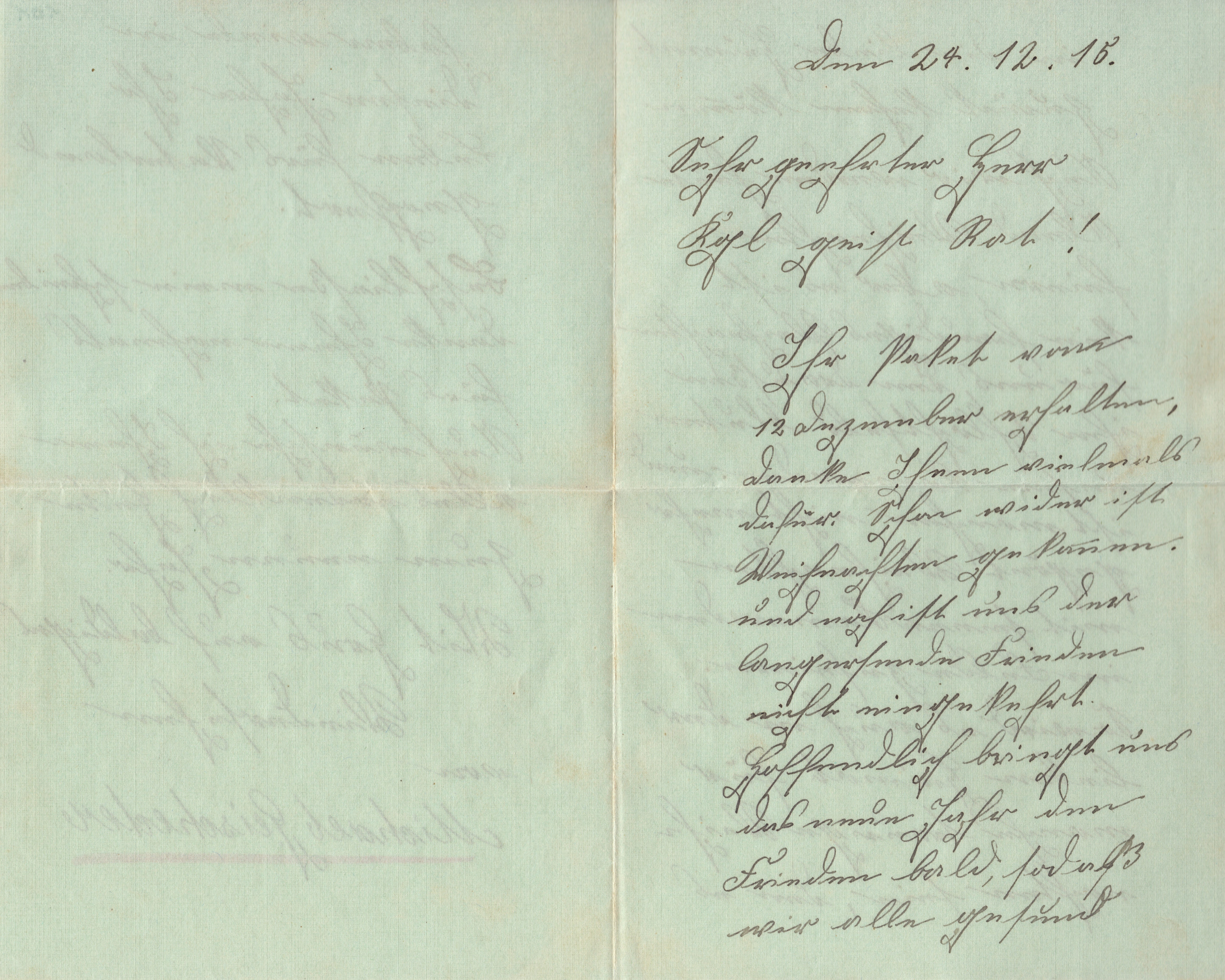 Scan der Schriftstück- Vorderseite © Katholische Pfarrkirchenstiftung St. Stephanus Otting