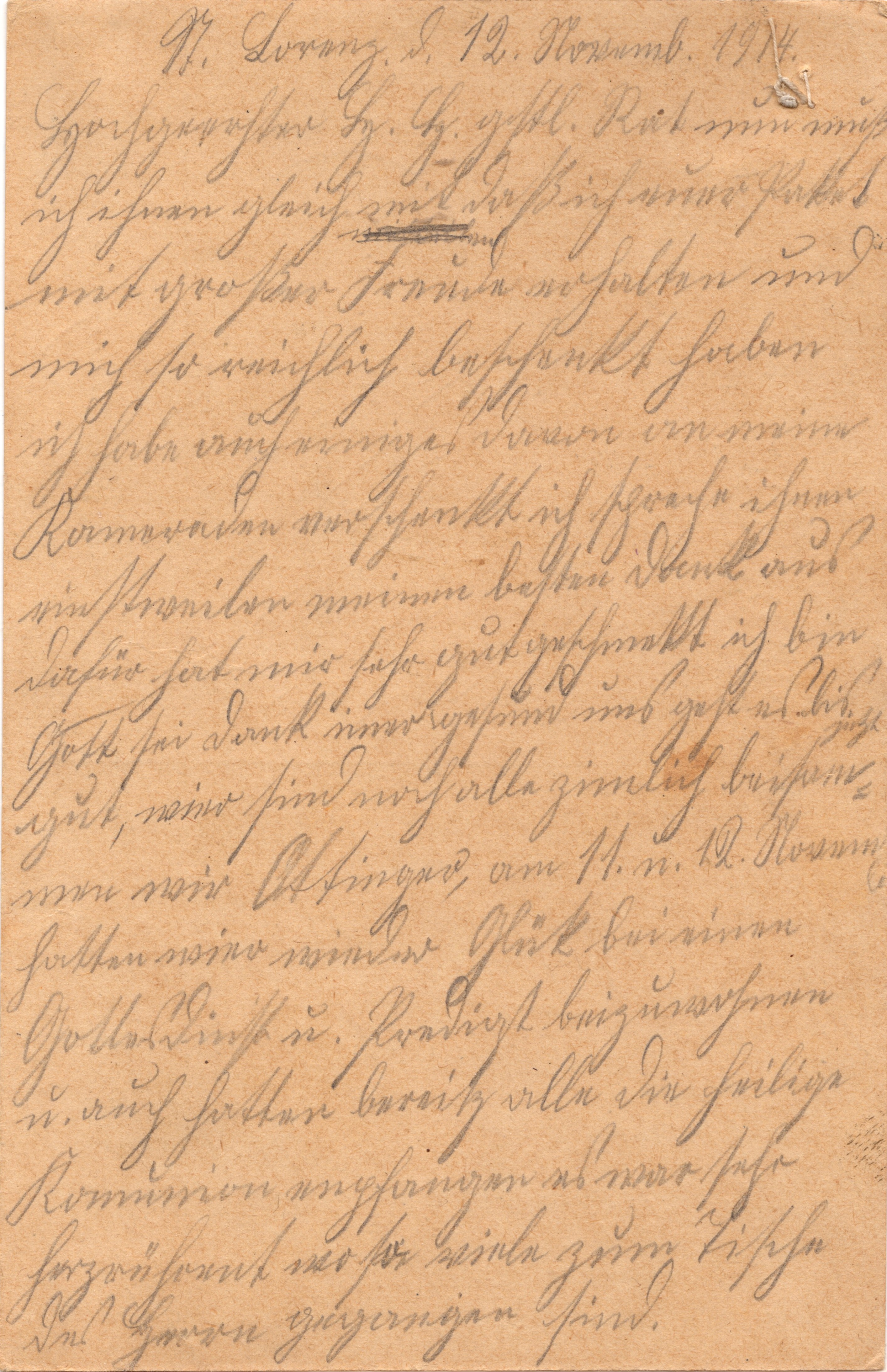 Scan der Schriftstück- Vorderseite © Katholische Pfarrkirchenstiftung St. Stephanus Otting