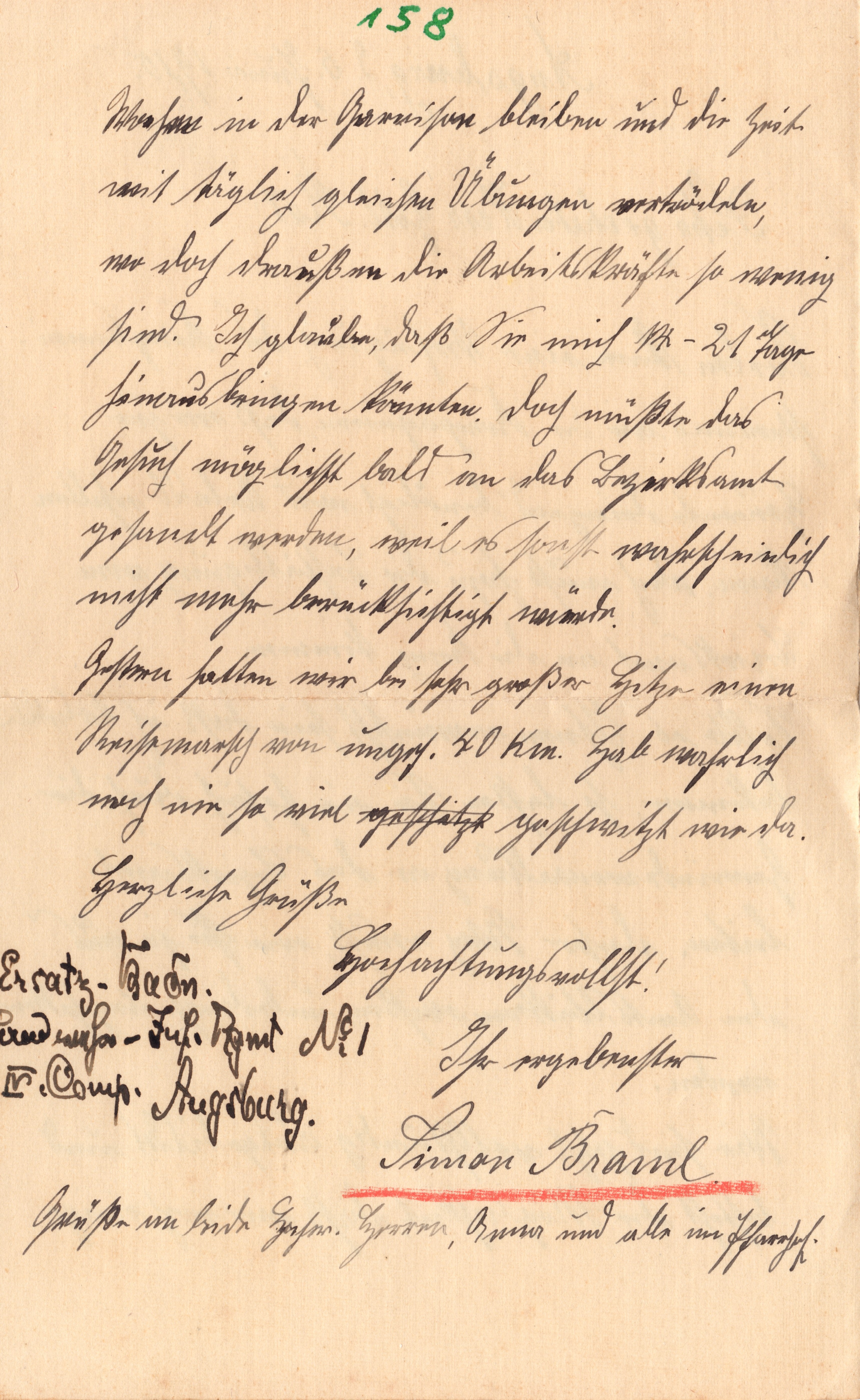Scan der Schriftstück- Vorderseite © Katholische Pfarrkirchenstiftung St. Stephanus Otting