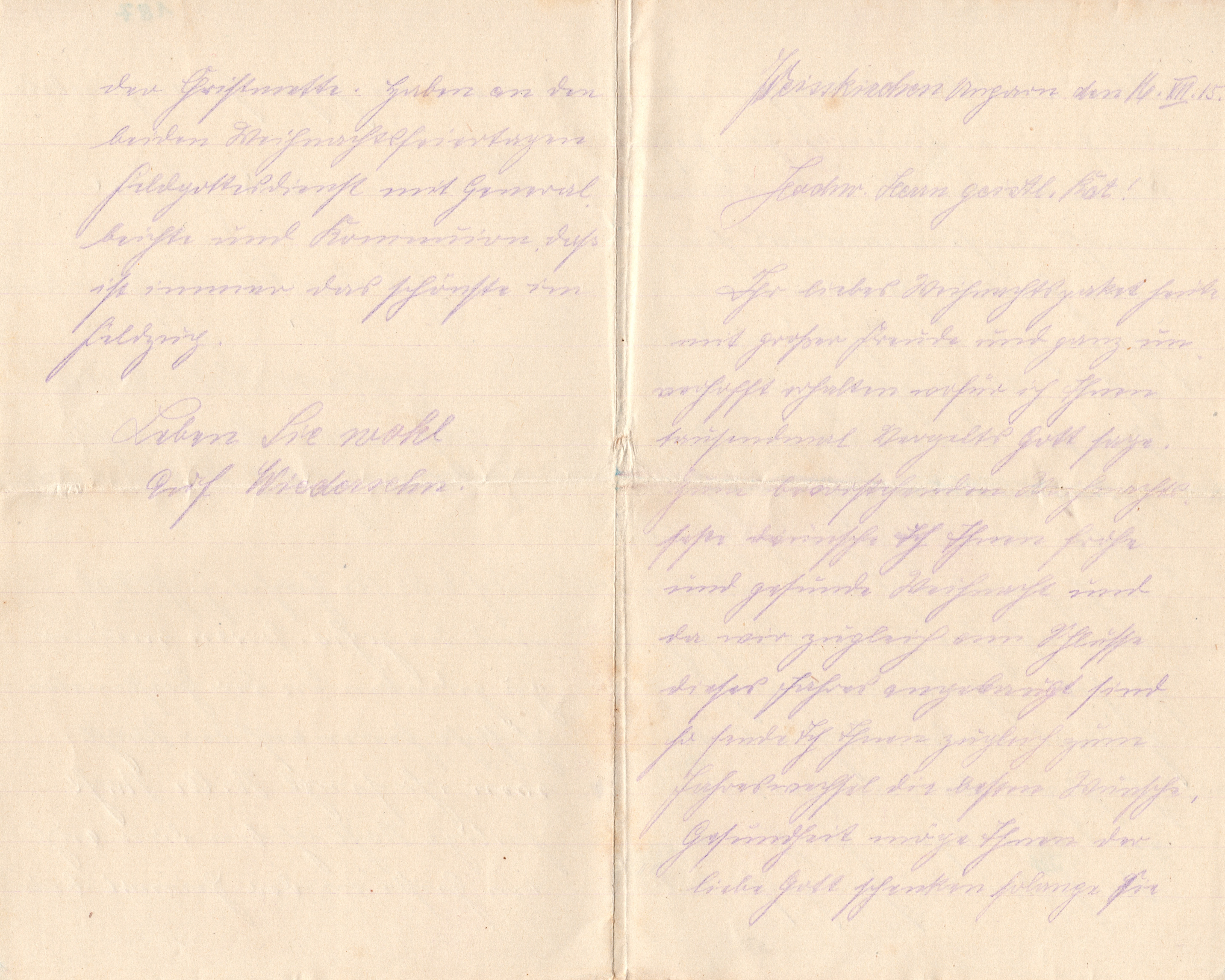 Scan der Schriftstück- Vorderseite © Katholische Pfarrkirchenstiftung St. Stephanus Otting