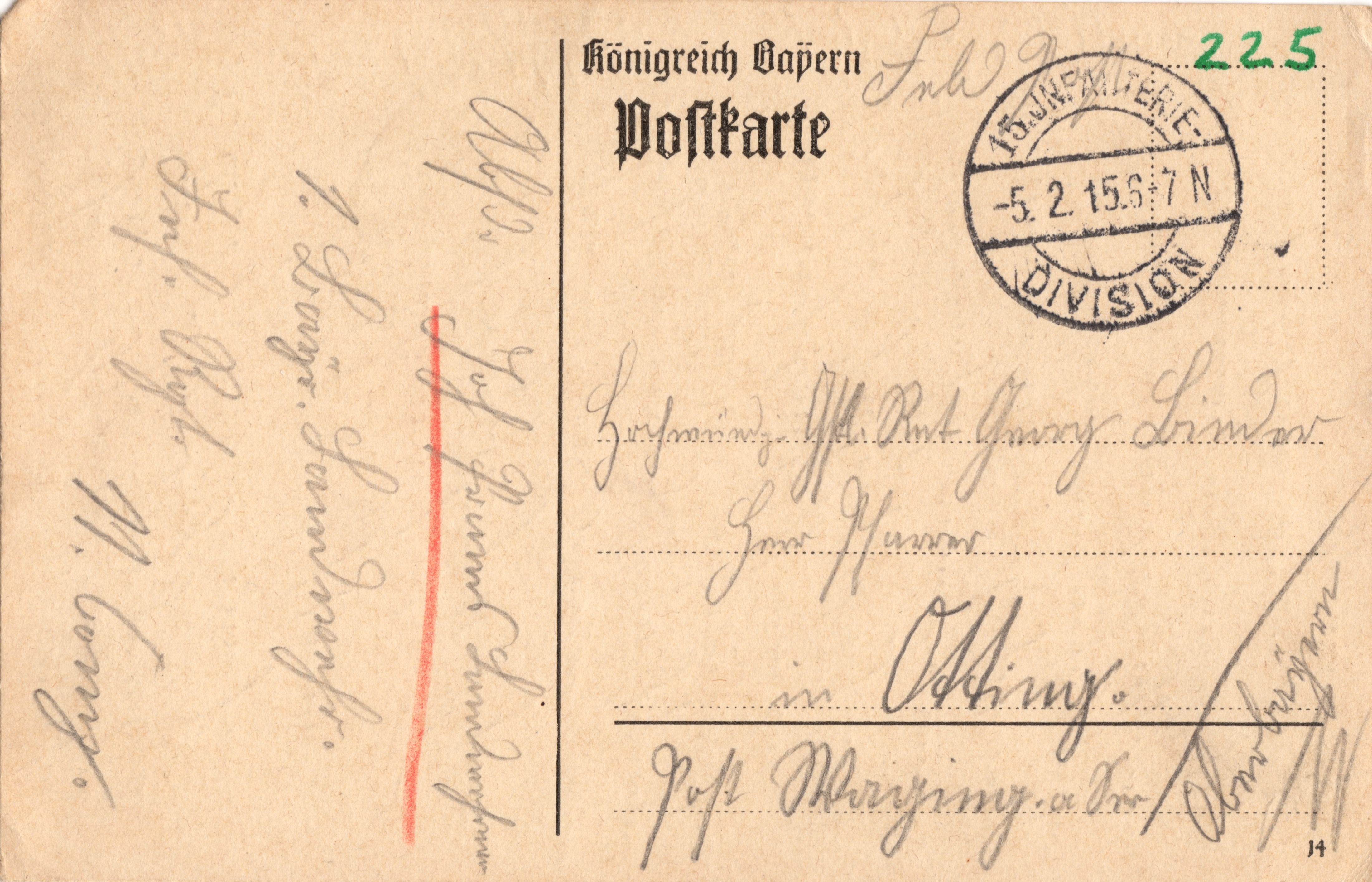 Scan der Schriftstück- Vorderseite © Katholische Pfarrkirchenstiftung St. Stephanus Otting