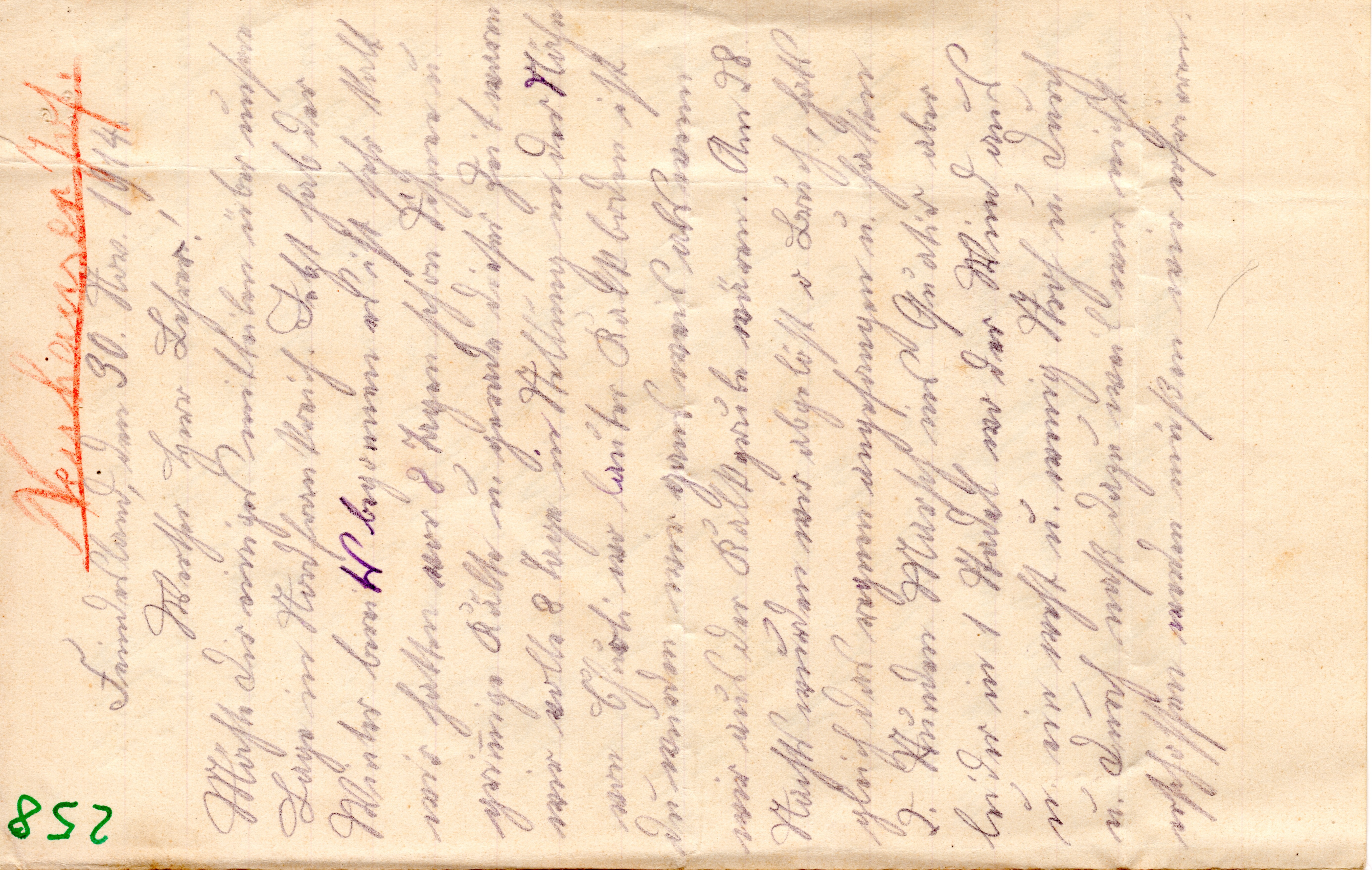 Scan der Schriftstück- Vorderseite © Katholische Pfarrkirchenstiftung St. Stephanus Otting