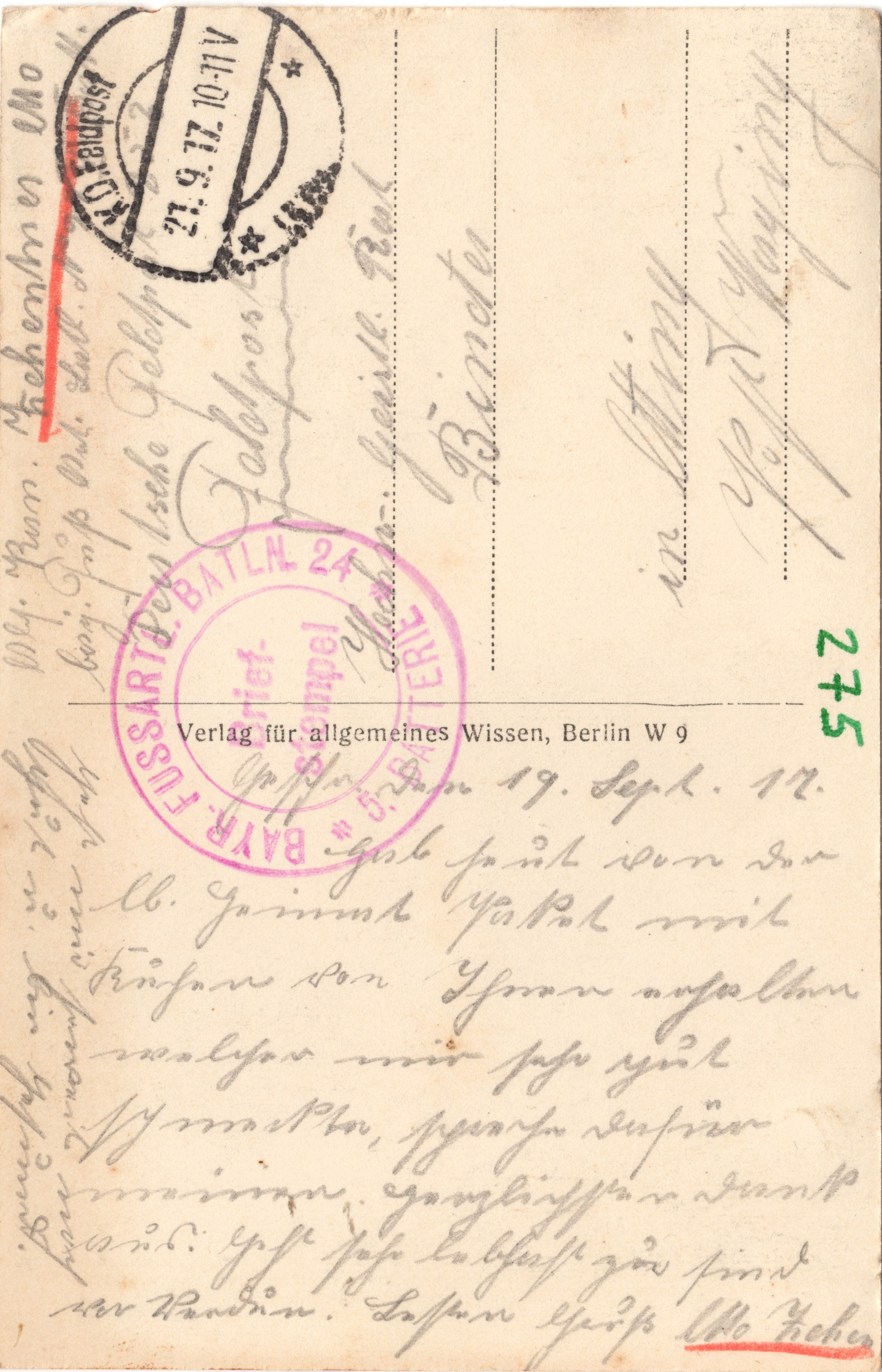Scan der Schriftstück- Vorderseite © Katholische Pfarrkirchenstiftung St. Stephanus Otting