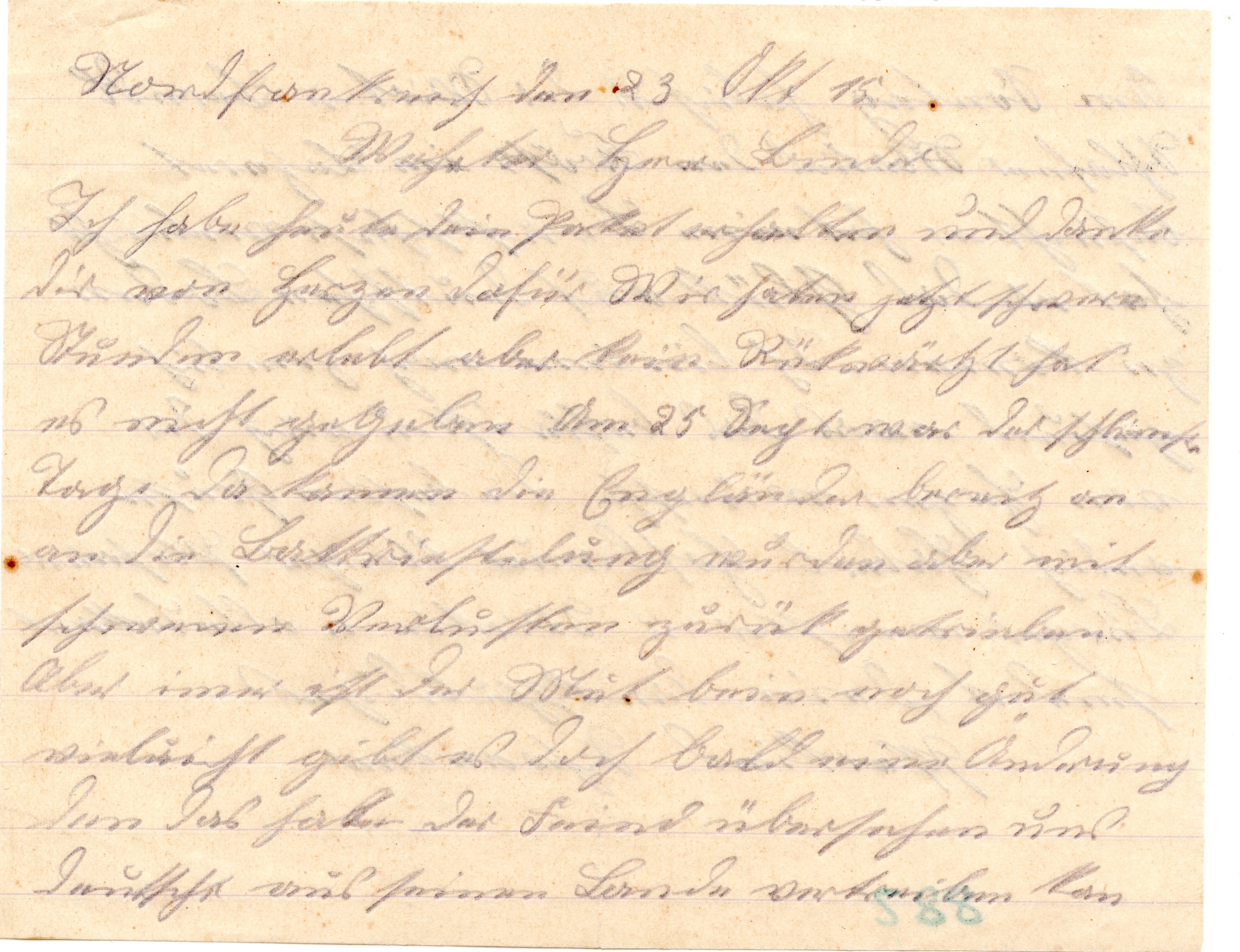 Scan der Schriftstück- Vorderseite © Katholische Pfarrkirchenstiftung St. Stephanus Otting