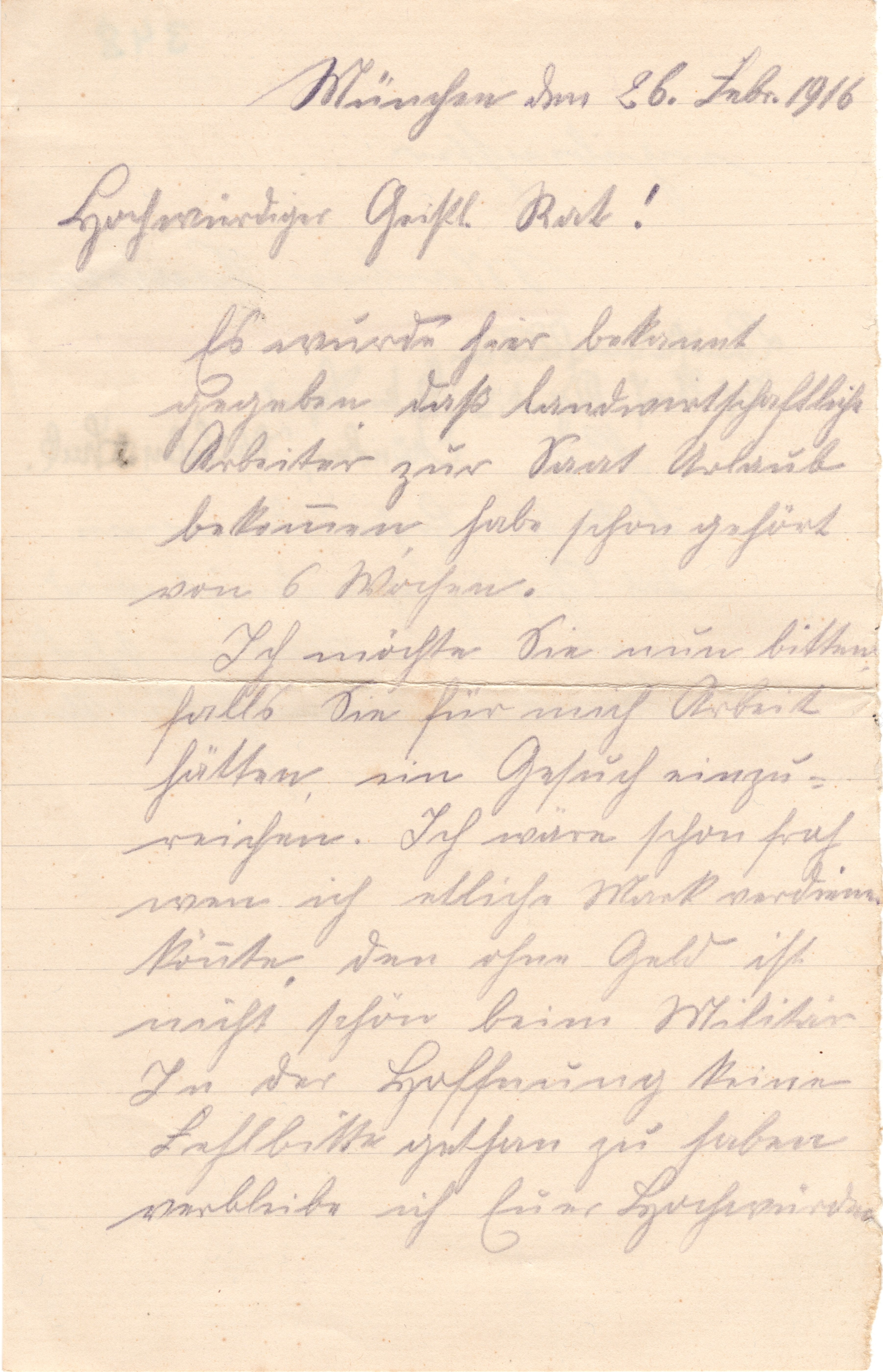 Scan der Schriftstück- Vorderseite © Katholische Pfarrkirchenstiftung St. Stephanus Otting