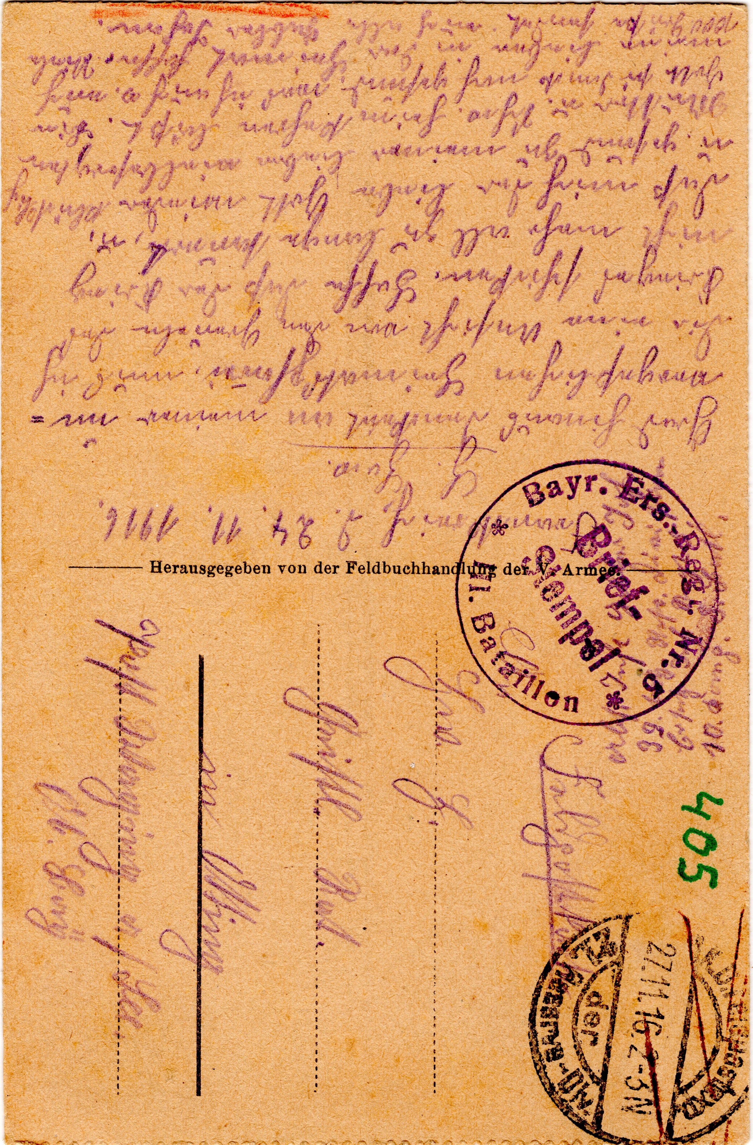 Scan der Schriftstück- Vorderseite © Katholische Pfarrkirchenstiftung St. Stephanus Otting