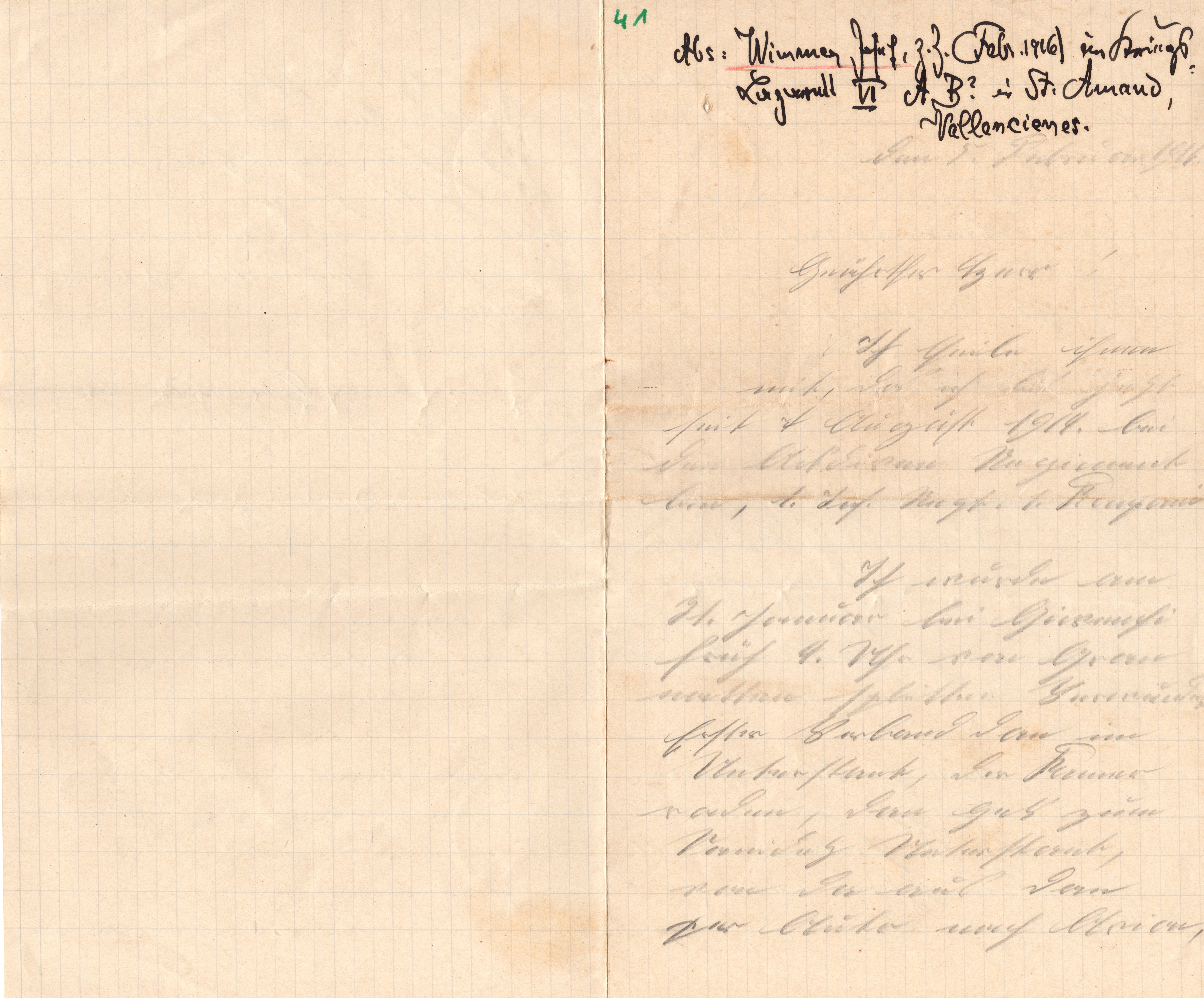 Scan der Schriftstück- Vorderseite © Katholische Pfarrkirchenstiftung St. Stephanus Otting