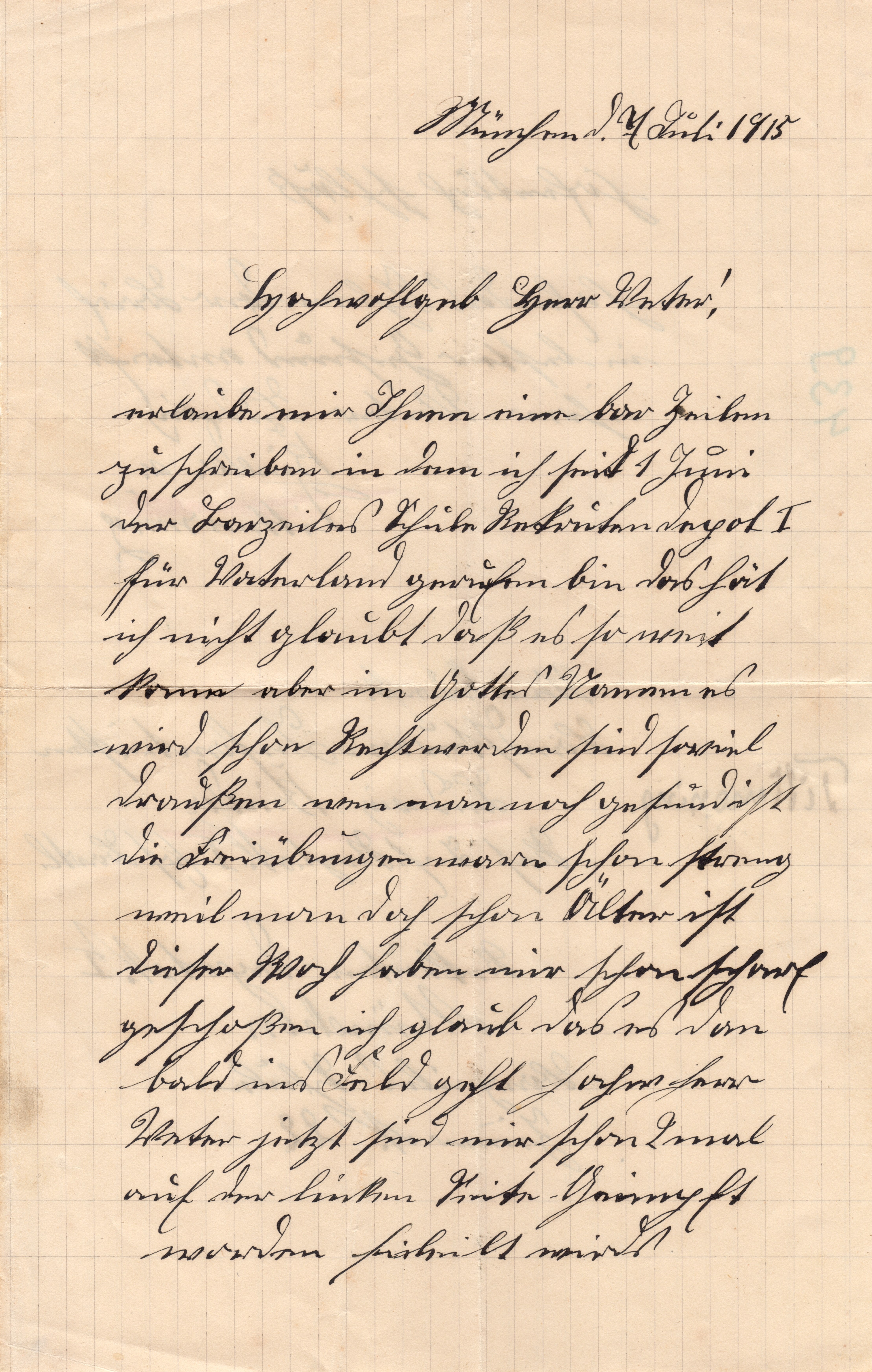 Scan der Schriftstück- Vorderseite © Katholische Pfarrkirchenstiftung St. Stephanus Otting