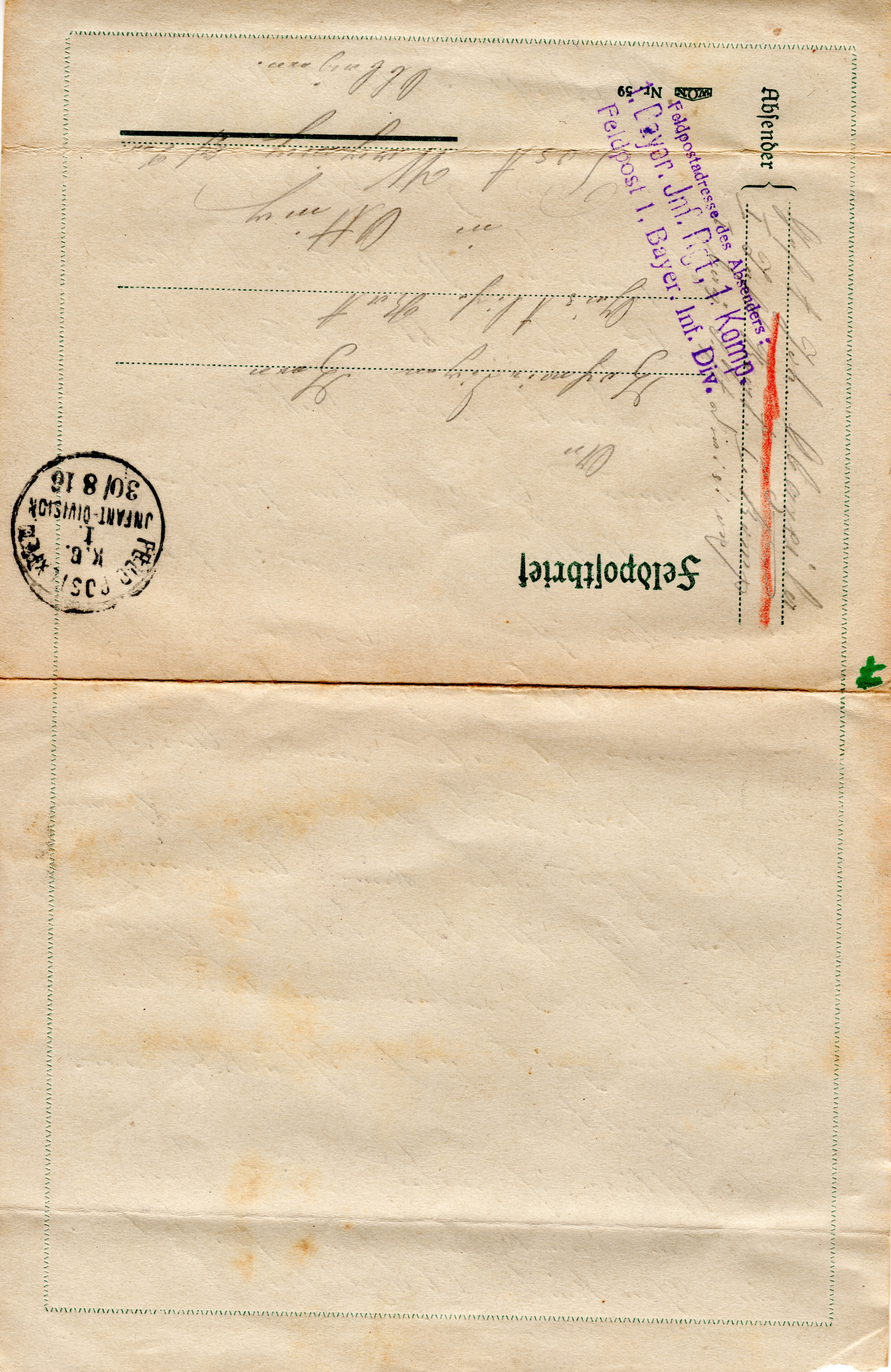 Scan der Schriftstück- Vorderseite © Katholische Pfarrkirchenstiftung St. Stephanus Otting
