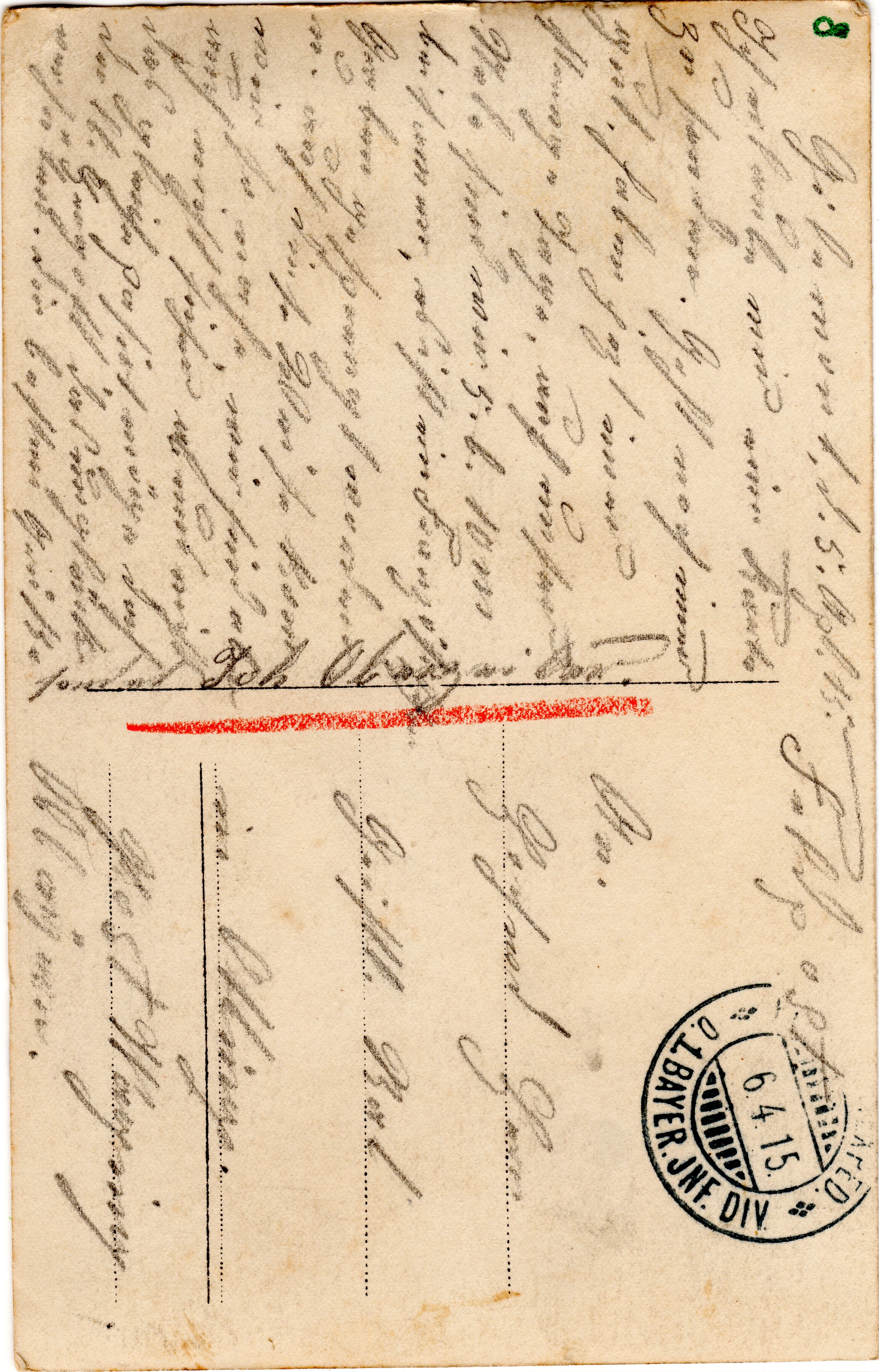 Scan der Schriftstück- Vorderseite © Katholische Pfarrkirchenstiftung St. Stephanus Otting