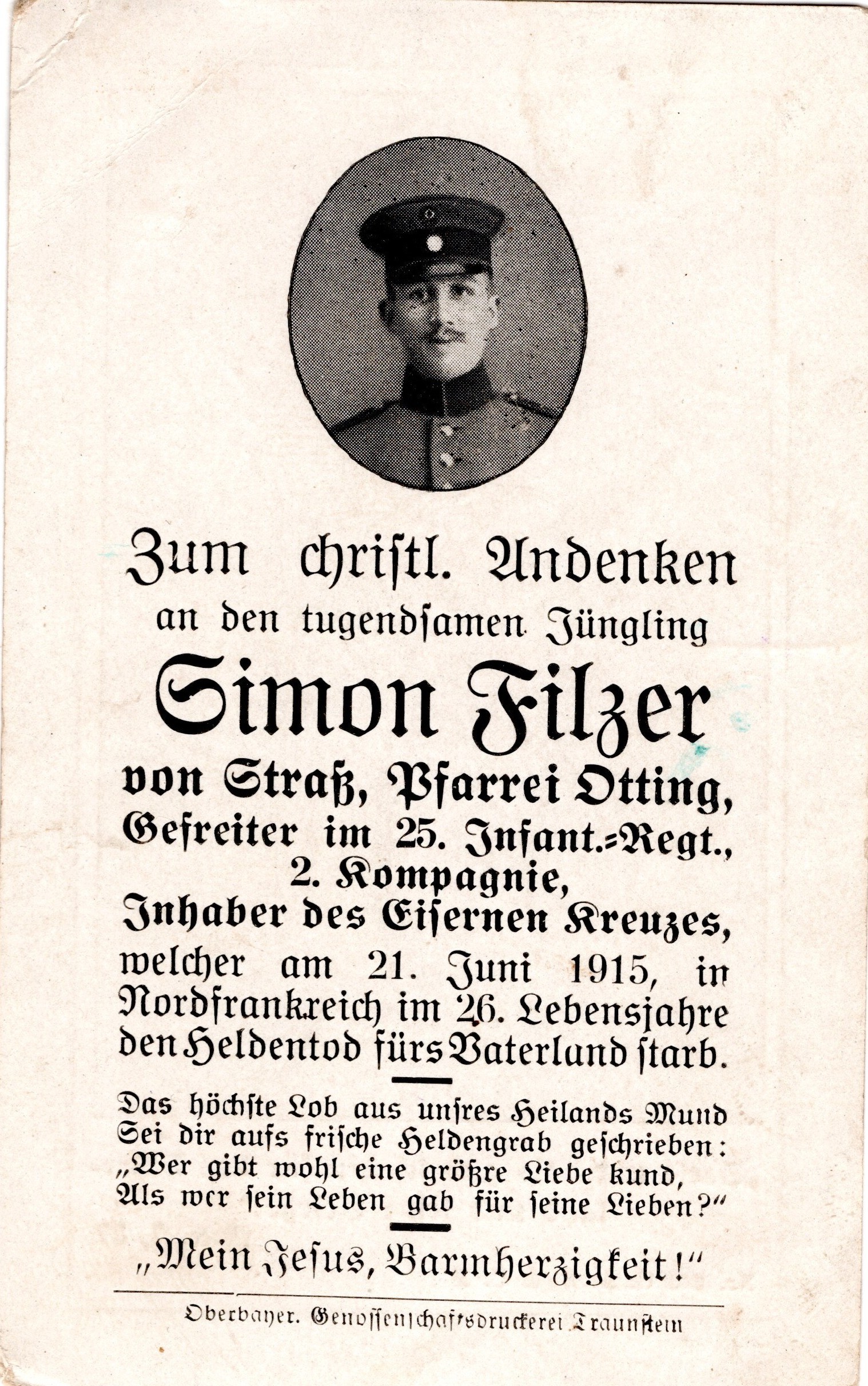 Noch kein Sterbebild vorhanden
