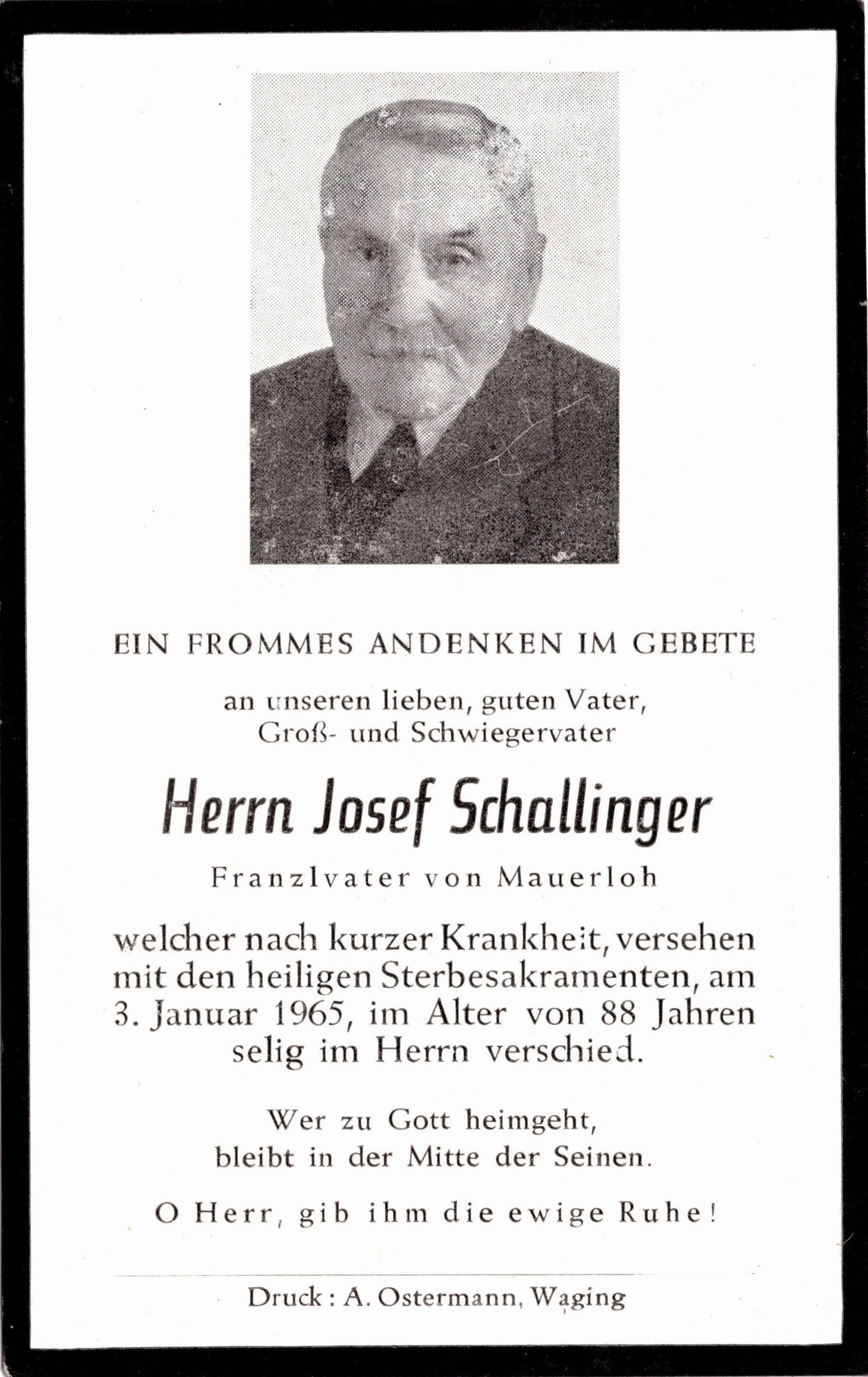 Noch kein Sterbebild vorhanden