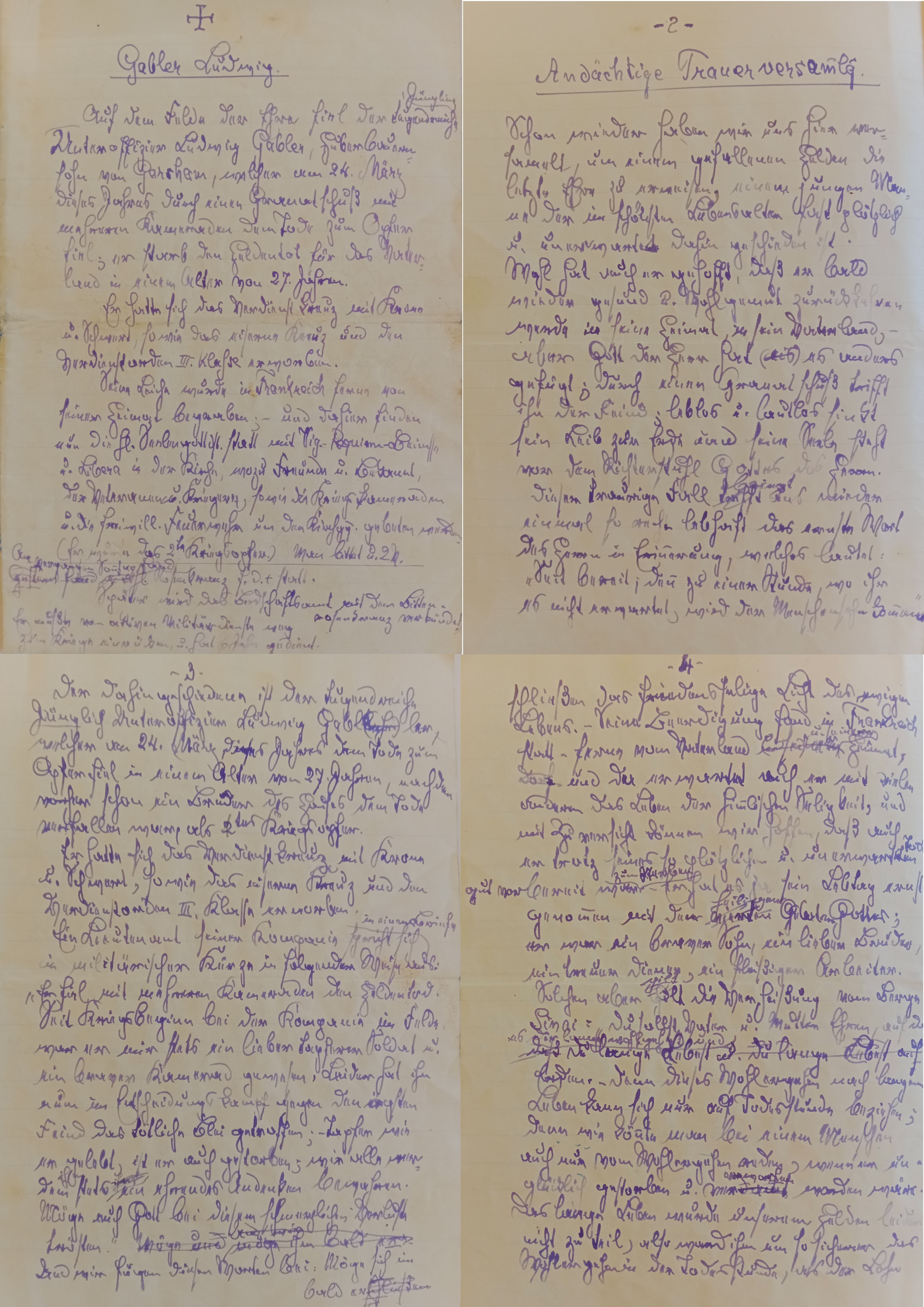 Scan der Schriftstück- Vorderseite © Archiv Erzbistum München, Archivaliensignatur: AEM CB349, 125