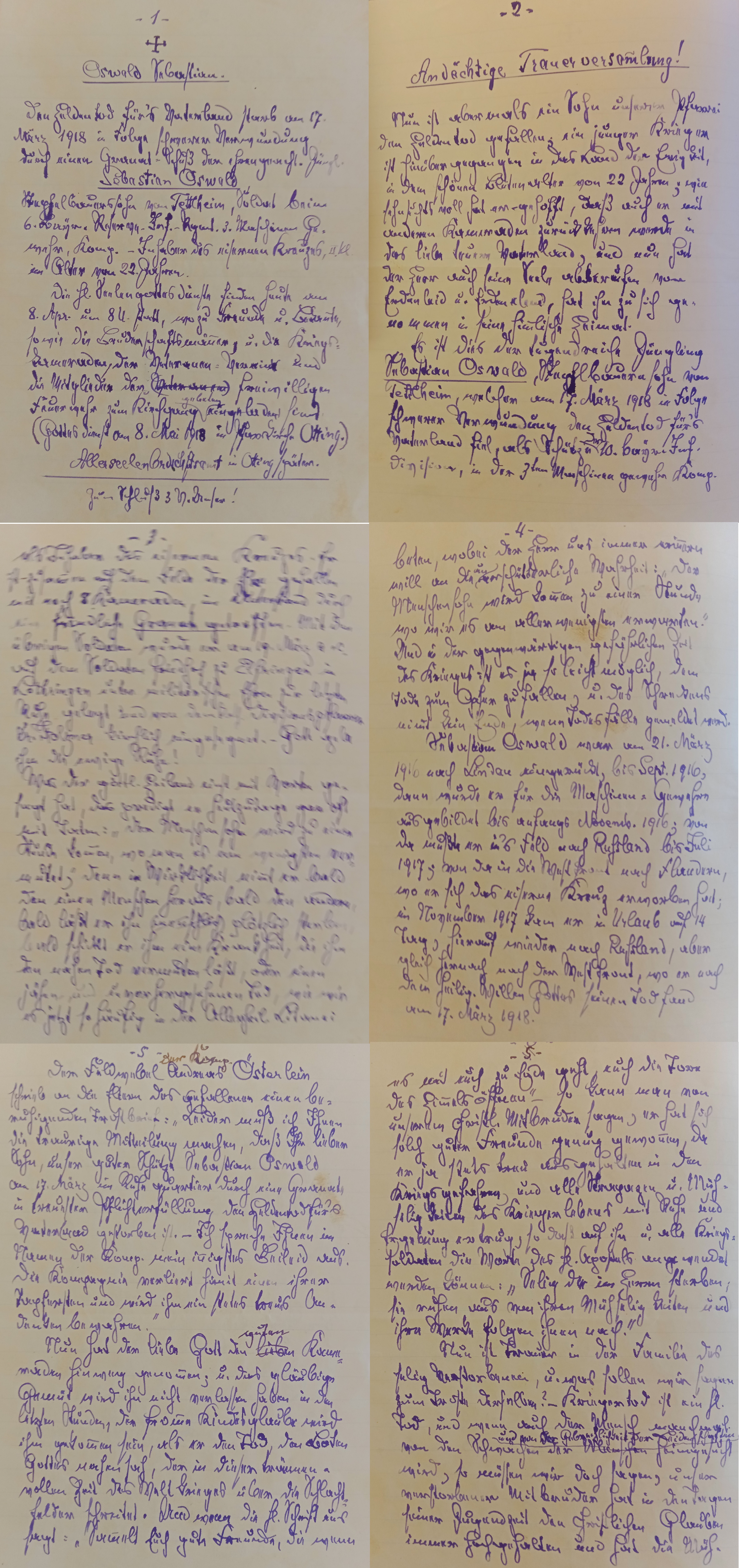 Scan der Schriftstück- Vorderseite © Archiv Erzbistum München, Archivaliensignatur: AEM CB349, 125